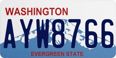 WA license plate AYW8766