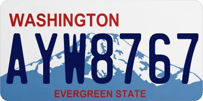 WA license plate AYW8767