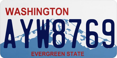 WA license plate AYW8769