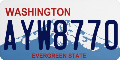 WA license plate AYW8770