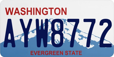 WA license plate AYW8772