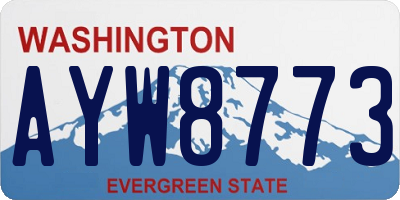 WA license plate AYW8773