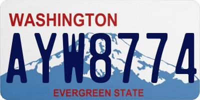 WA license plate AYW8774