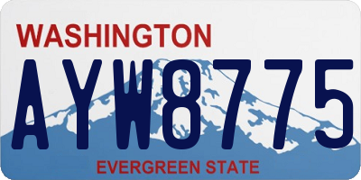 WA license plate AYW8775