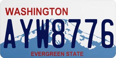 WA license plate AYW8776