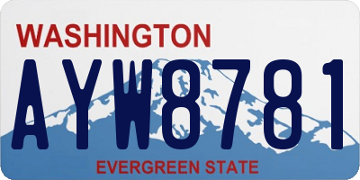 WA license plate AYW8781