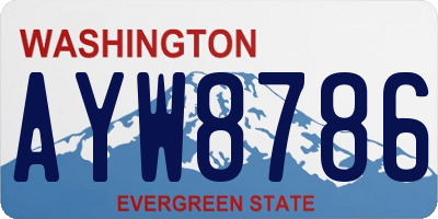 WA license plate AYW8786