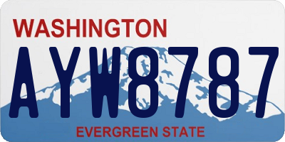 WA license plate AYW8787