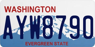 WA license plate AYW8790