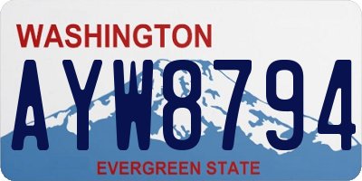 WA license plate AYW8794