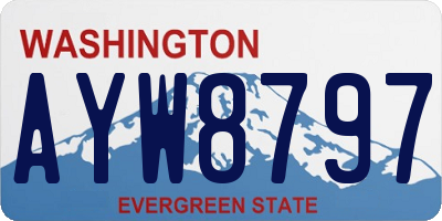 WA license plate AYW8797