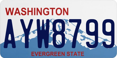 WA license plate AYW8799