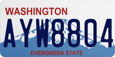 WA license plate AYW8804