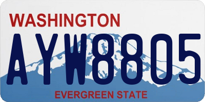 WA license plate AYW8805