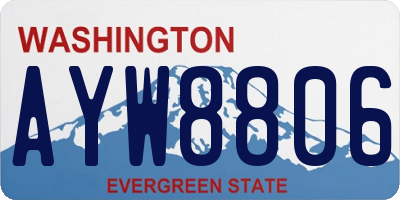 WA license plate AYW8806