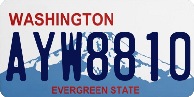 WA license plate AYW8810