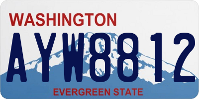 WA license plate AYW8812