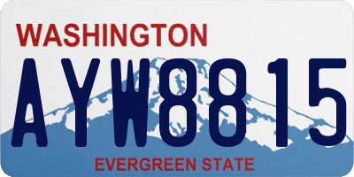 WA license plate AYW8815