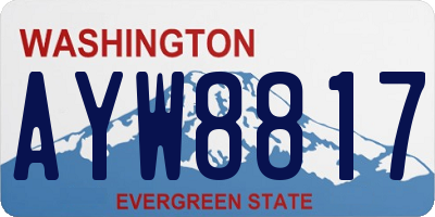 WA license plate AYW8817