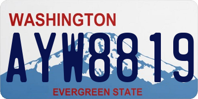 WA license plate AYW8819