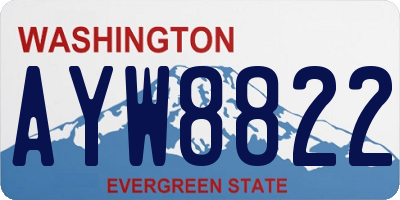 WA license plate AYW8822