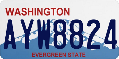 WA license plate AYW8824