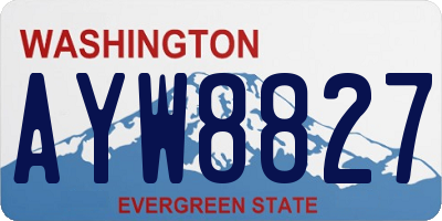 WA license plate AYW8827