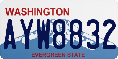 WA license plate AYW8832