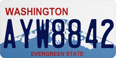 WA license plate AYW8842