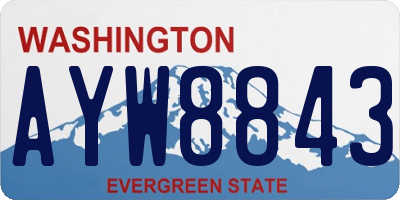 WA license plate AYW8843