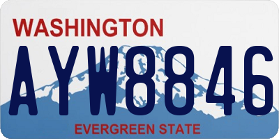 WA license plate AYW8846