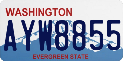 WA license plate AYW8855