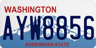 WA license plate AYW8856