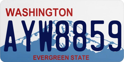 WA license plate AYW8859
