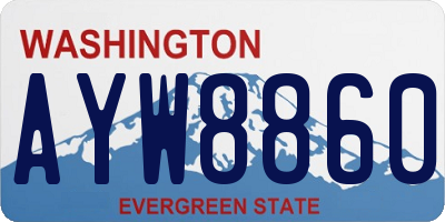 WA license plate AYW8860