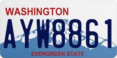 WA license plate AYW8861