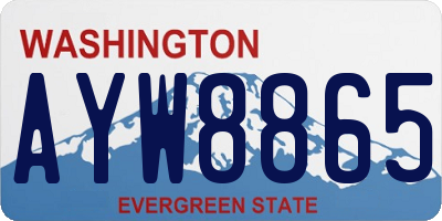 WA license plate AYW8865