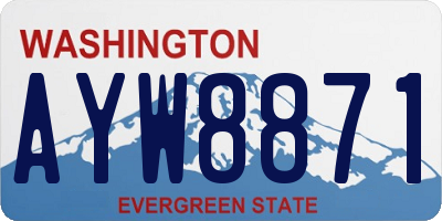 WA license plate AYW8871