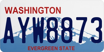 WA license plate AYW8873