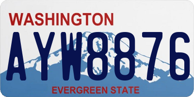 WA license plate AYW8876