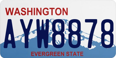 WA license plate AYW8878