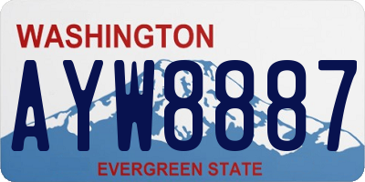 WA license plate AYW8887