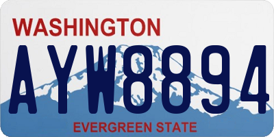 WA license plate AYW8894