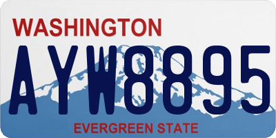 WA license plate AYW8895