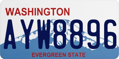 WA license plate AYW8896