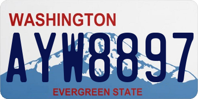 WA license plate AYW8897