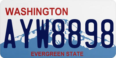 WA license plate AYW8898