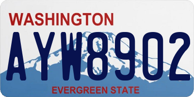 WA license plate AYW8902