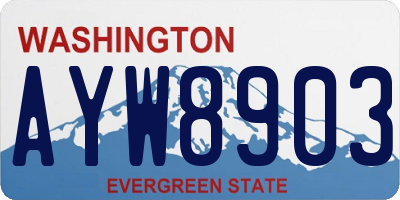 WA license plate AYW8903