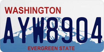 WA license plate AYW8904